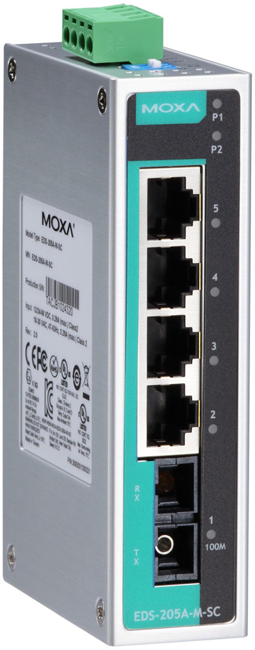 Moxa EtherDevice Switch EDS-205A-M-SC