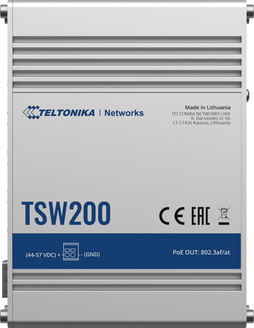 Teltonika 8-porttinen TSW200 PoE 240 W -kytkin