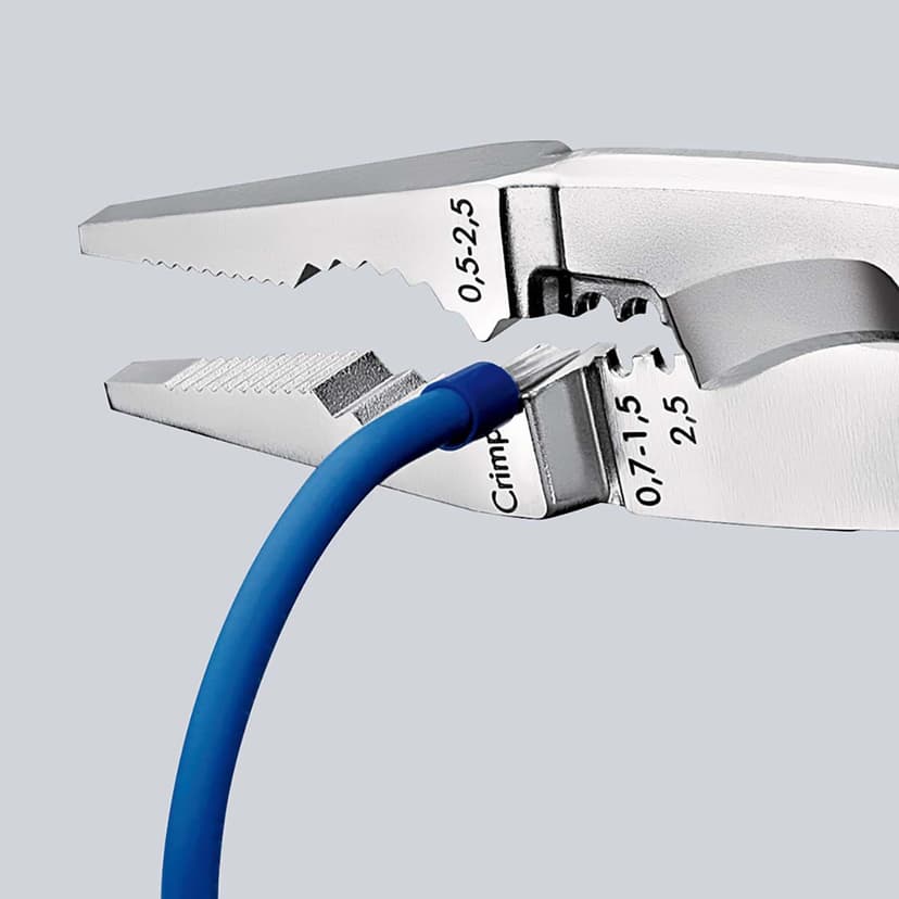 KNIPEX Elektrikertang med kabelsaks VDE 0,7–1,5 mm² 200 mm