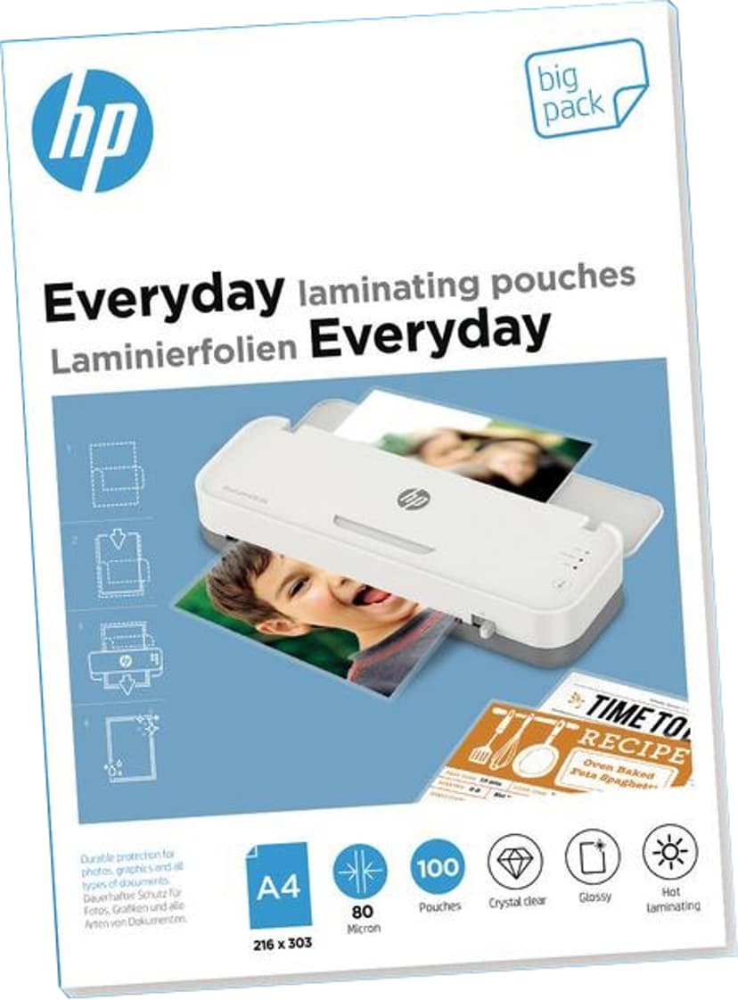 HP Everyday lamineringsposer 80 mikron A4 100 stk.