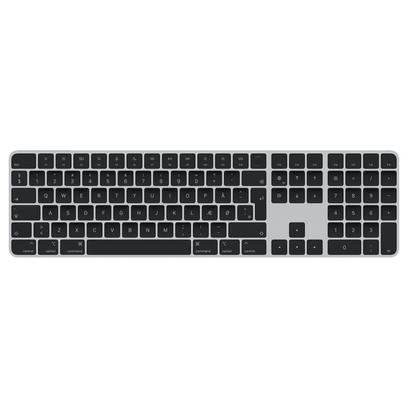 Apple Magic Keyboard Touch ID & Num Black Keys (2022) #Dk Trådløs Dansk Tastatur