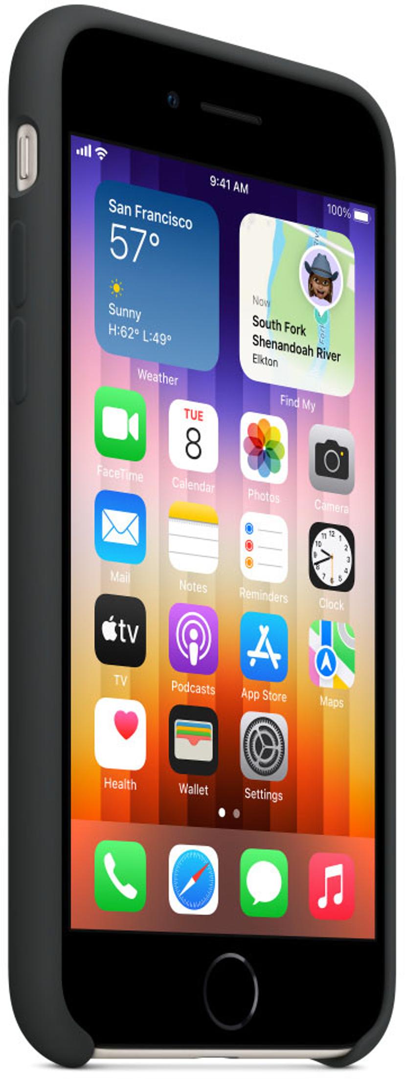 Apple Silicone Case iPhone 7, iPhone 8, iPhone SE (2020), iPhone SE (2022) Keskiyö
