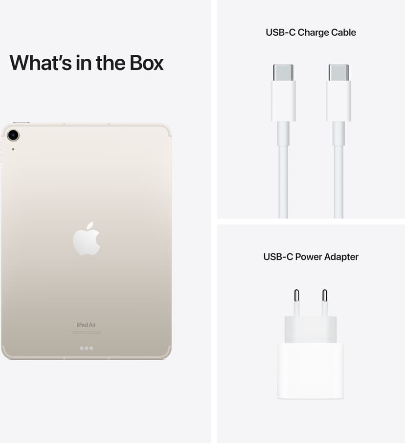 Apple iPad Air 5th gen (2022) Wi-Fi + Cellular 10.9" M1 256GB 8GB Stjärnglans