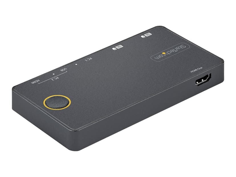 Startech 2-porters Hybrid USB-A + HDMI og USB-C KVM-svitsj