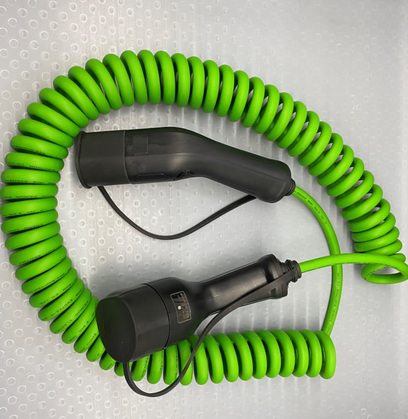 Direktronik Charge Cable 32A 3-Fas Typ 2 M-m Spiral 5M 5m IEC 62196 Type 2 Han IEC 62196 Type 2 Hun