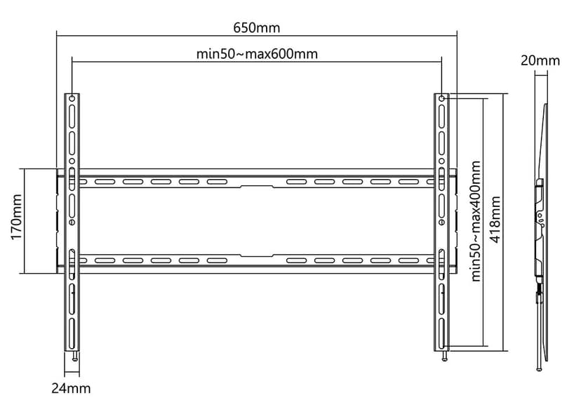 Prokord Fixed Medium Wall Mount