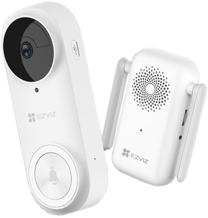 Ezviz DB2 batteridriven videodörrklocka i paket med en trådlös ringklocka