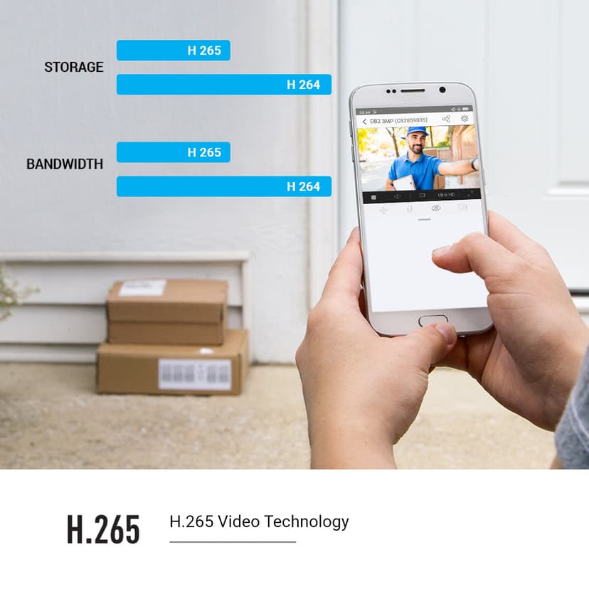 Ezviz DB2 batteridriven videodörrklocka i paket med en trådlös ringklocka