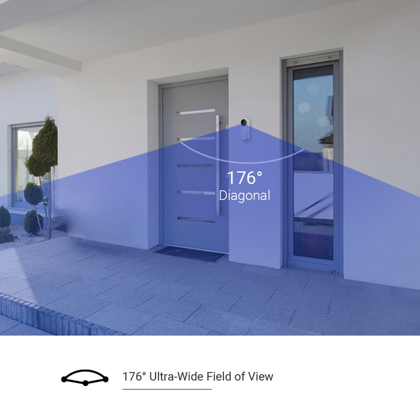 Ezviz DB2 batteridriven videodörrklocka i paket med en trådlös ringklocka