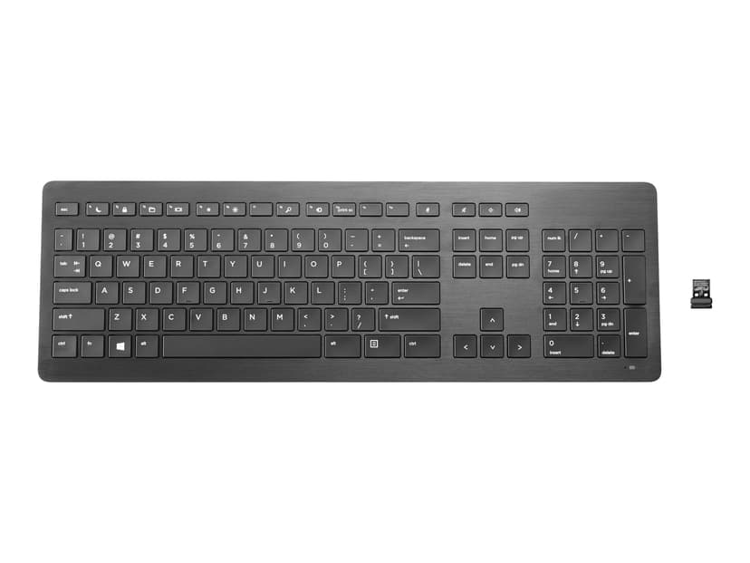 HP Wireless Premium Keyboard Langaton, 2.4 GHz Tanska/suomi/norja/ruotsi Näppäimistö Näppäimistö