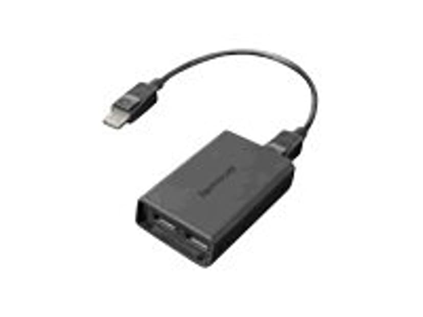 Lenovo DisplayPort-sovitin USB A USB A Musta