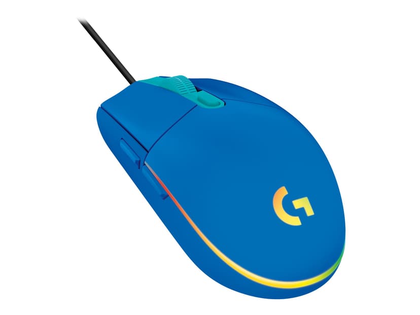 Logitech Gaming Mouse G203 LIGHTSYNC Kabelansluten 8000dpi Mus Blå  (910-005798)