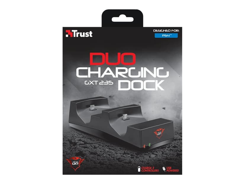 Trust GXT 235 Duo Charging Dock Musta