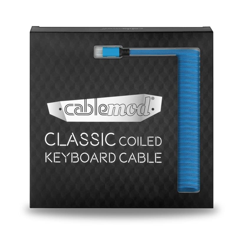 CableMod Classic Coiled Cable - Spectrum Blue 1.5m Micro-USB