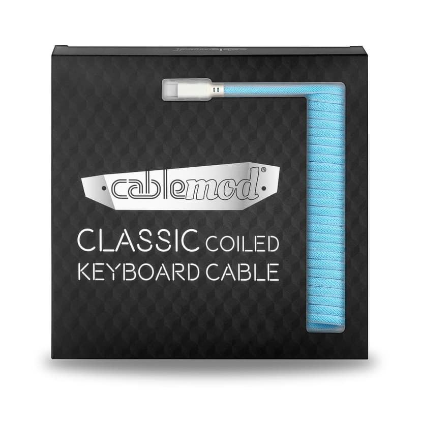 CableMod Classic Coiled Cable - Blueberry Cheesecake 1.5m USB A USB C Sininen