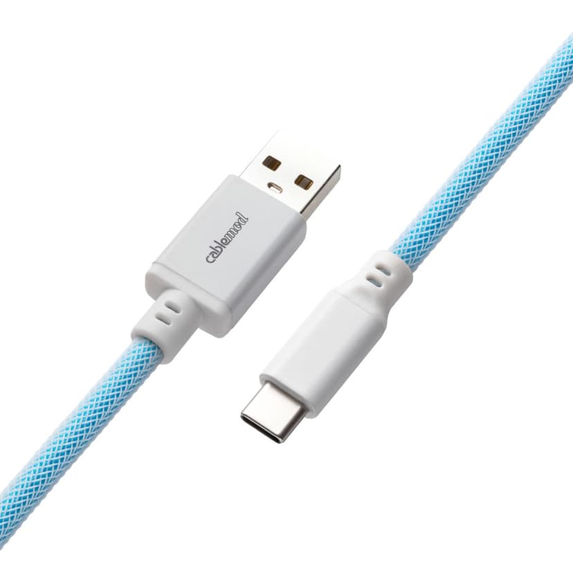CableMod Classic Coiled Cable - Blueberry Cheesecake 1.5m USB A USB C