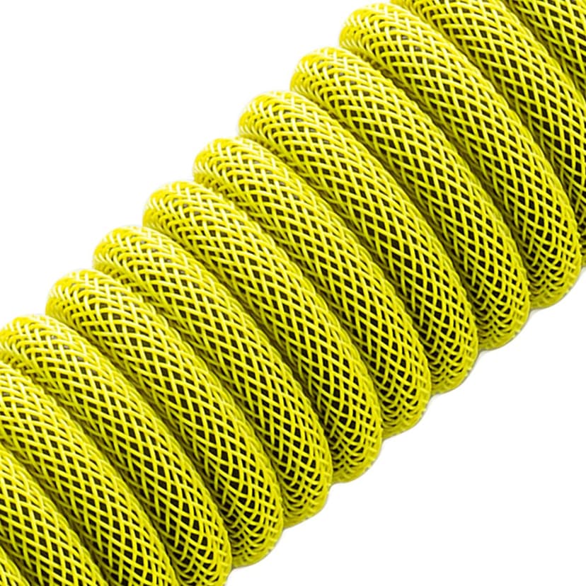 CableMod Classic Coiled Cable - Dominator Yellow 1.5m USB A USB C