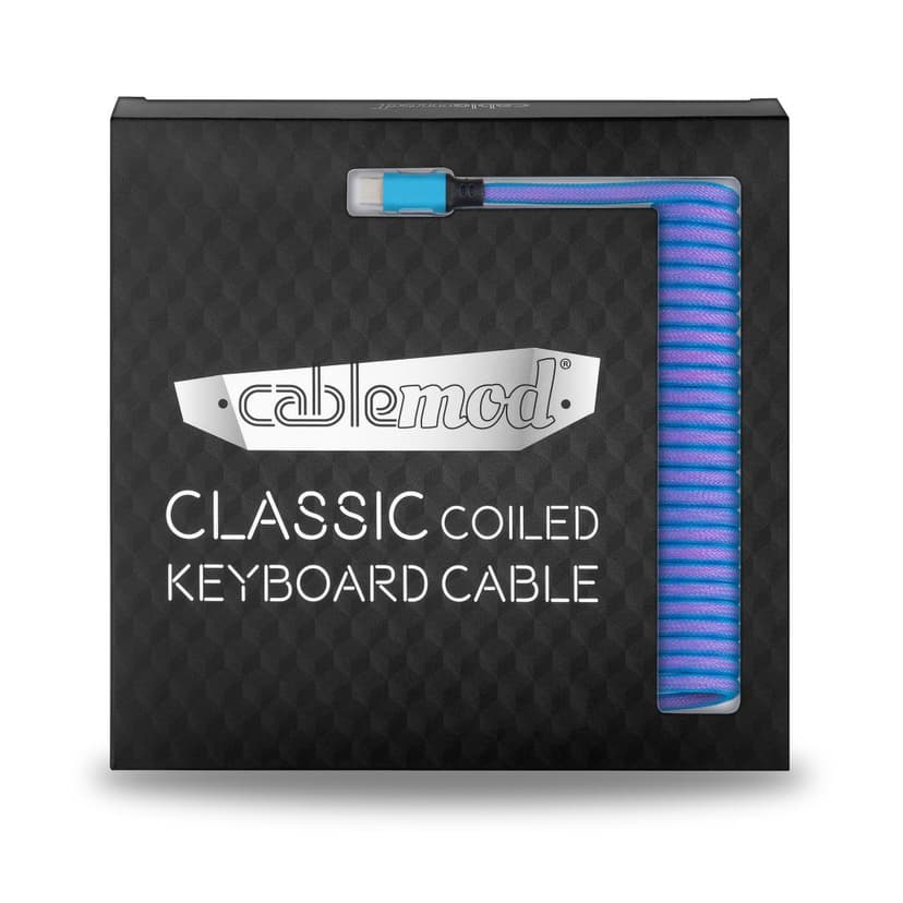 CableMod Classic Coiled Cable - Galaxy Blue 1.5m USB A USB C Sininen