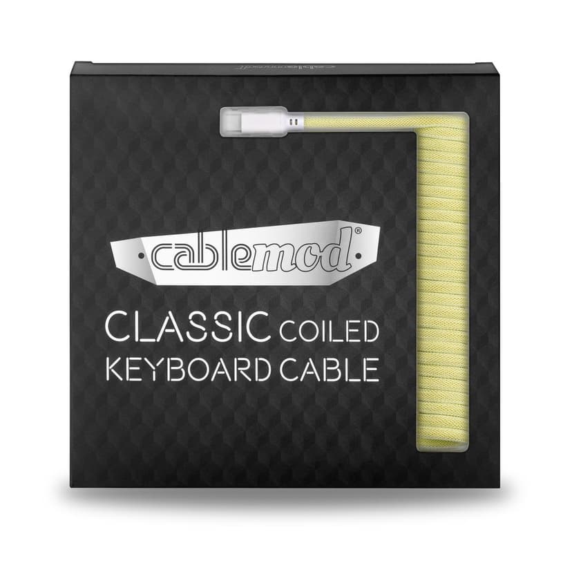 CableMod Classic Coiled Cable - Lemon Ice 1.5m USB A USB C Keltainen