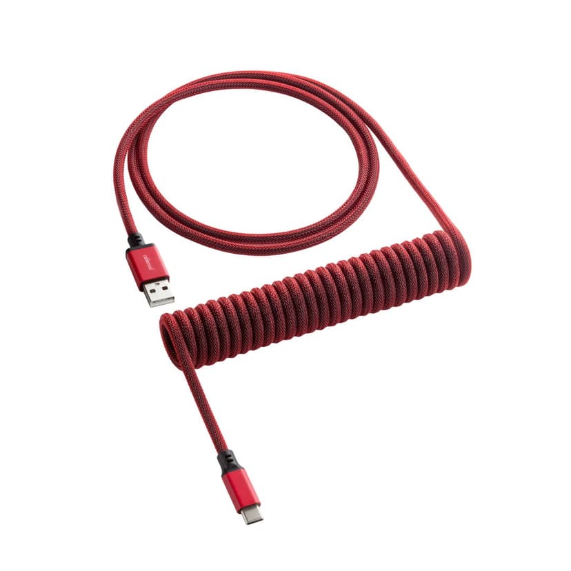CableMod Classic Coiled Cable - Republic Red 1.5m USB A USB C