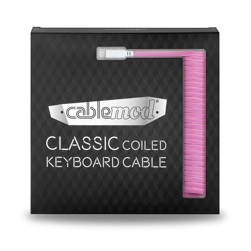 CableMod Classic Coiled Cable - Strawberry Cream 1.5m USB-C