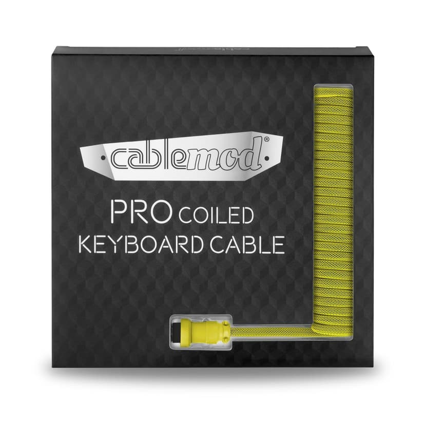 CableMod Pro Coiled Cable - Dominator Yellow 1.5m USB-C