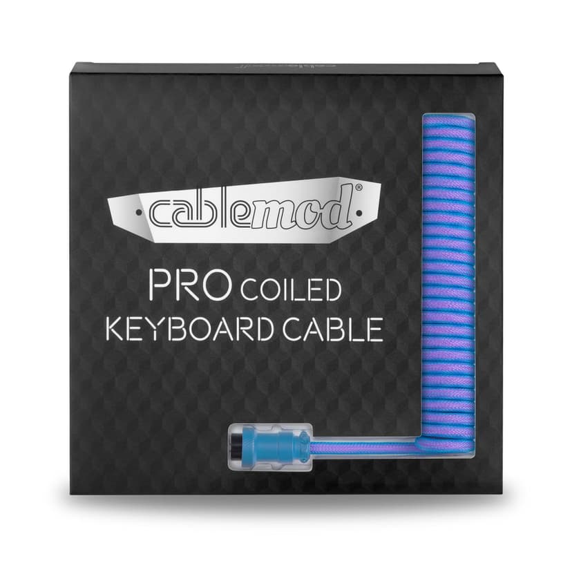 CableMod Pro Coiled Cable - Galaxy Blue 1.5m USB A USB C