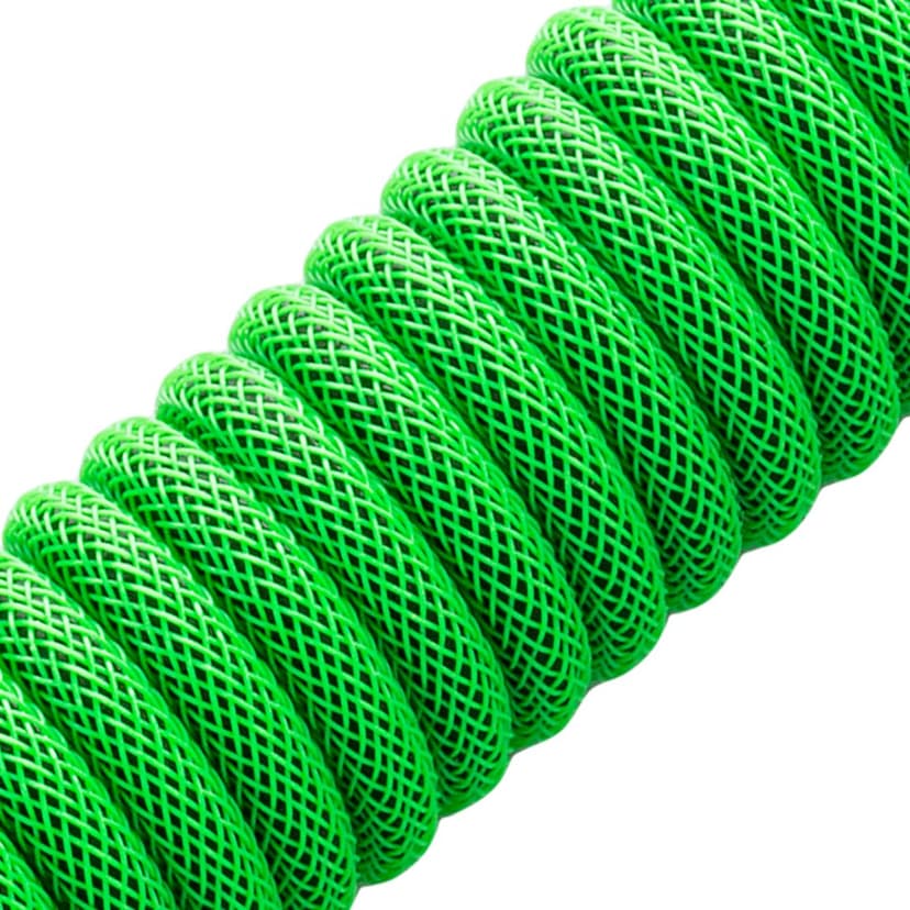 CableMod Pro Coiled Cable - Viper Green 1.5m USB A USB C