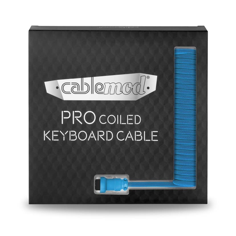 CableMod Pro Coiled Cable - Spectrum Blue 1.5m Micro-USB