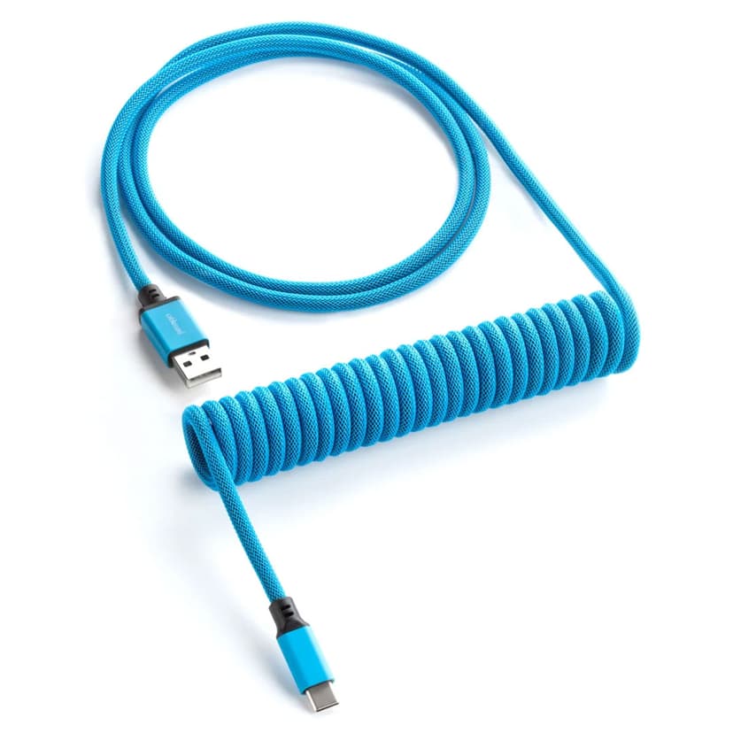 CableMod Classic Coiled Cable - Spectrum Blue 1.5m USB A USB C