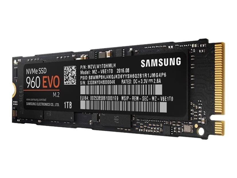 skyskraber Mart delvist Samsung 960 Evo 1000GB M.2 2280 PCI Express 3.0 x4 (NVMe) (MZ-V6E1T0BW) |  Dustinhome.dk