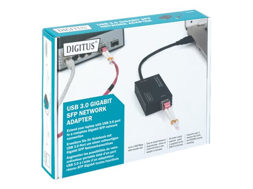 Digitus USB 3.0 Gigabit SFP-nettverksadapter