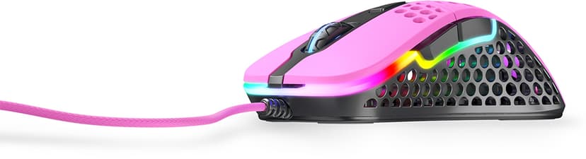 Xtrfy M4 RGB Gaming Mouse Pink Kabelansluten 16,000dpi Mus Rosa
