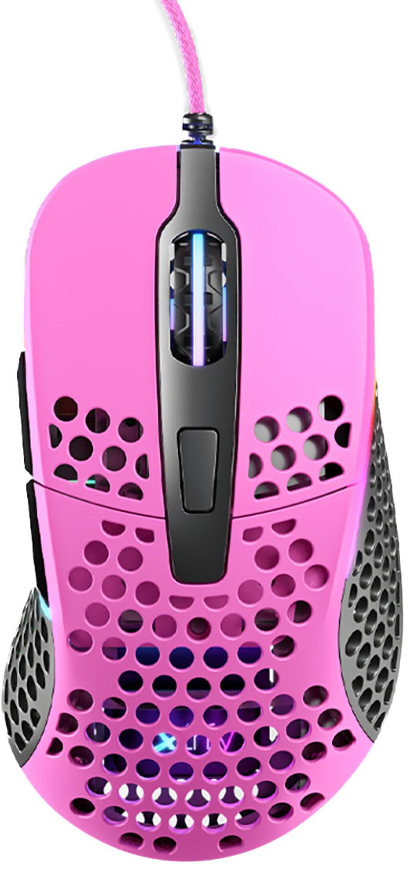 Xtrfy M4 RGB Gaming Mouse Pink Kablet 16,000dpi Mus Rosa