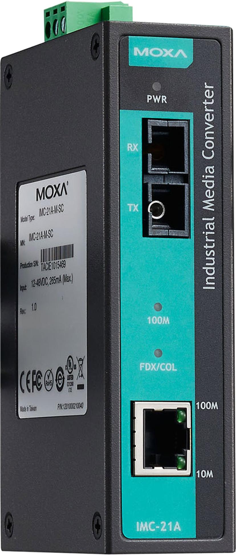 Moxa IMC-21A-M-SC Fibermediekonverterare SC RJ-45