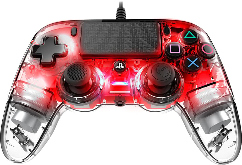 Nacon Wired Illuminated Compact Controller Ps4 - Red