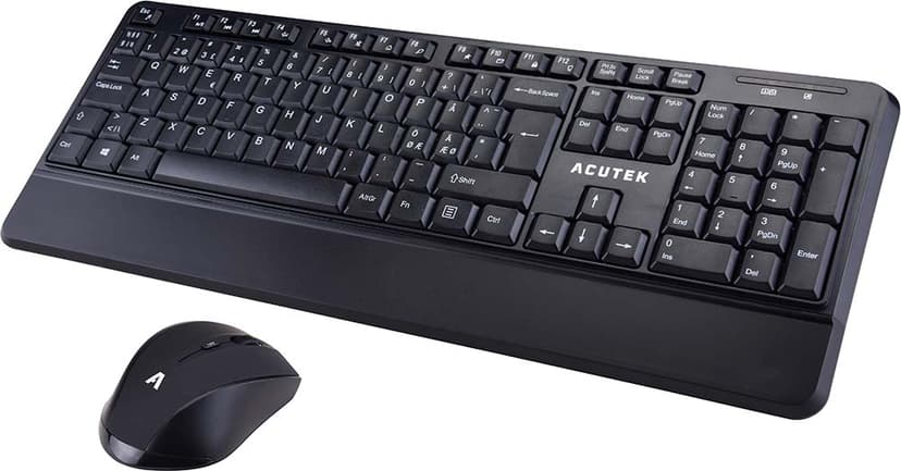 Acutek Wireless Keyboard en Mice 200Wlh Nordiska länderna Sats med tangentbord och mus