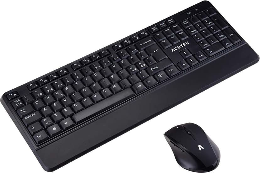 Acutek Wireless Keyboard en Mice 200Wlh Nordiska länderna Sats med tangentbord och mus