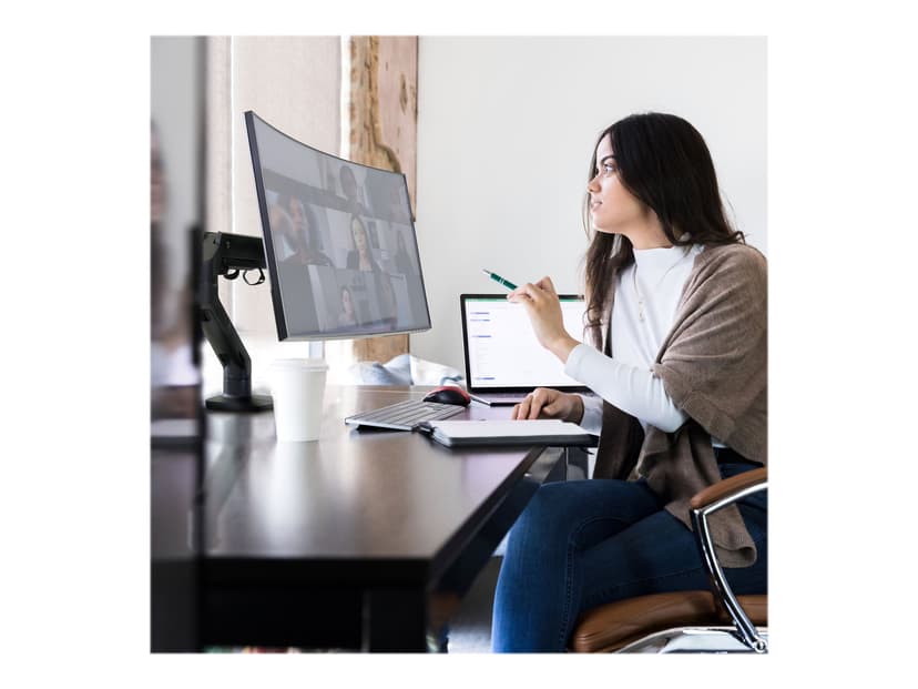 Ergotron HX Desk Monitor Arm Mattsvart