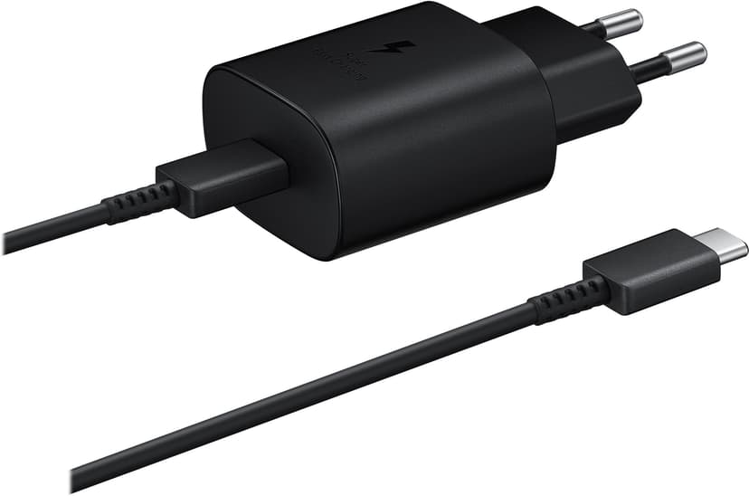 Samsung Wall Charger 25W + USB-C Cable 1m Svart