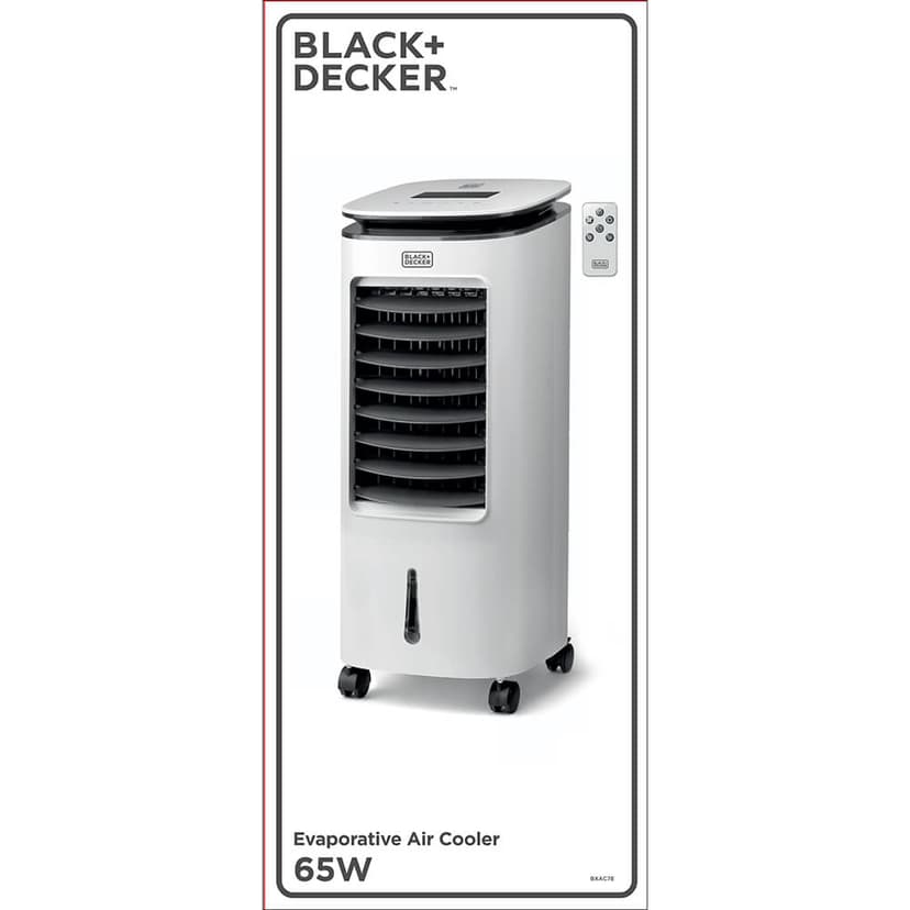 Black & Decker BXAC7E-ilmanjäähdytin LED-näytöllä, valkoinen