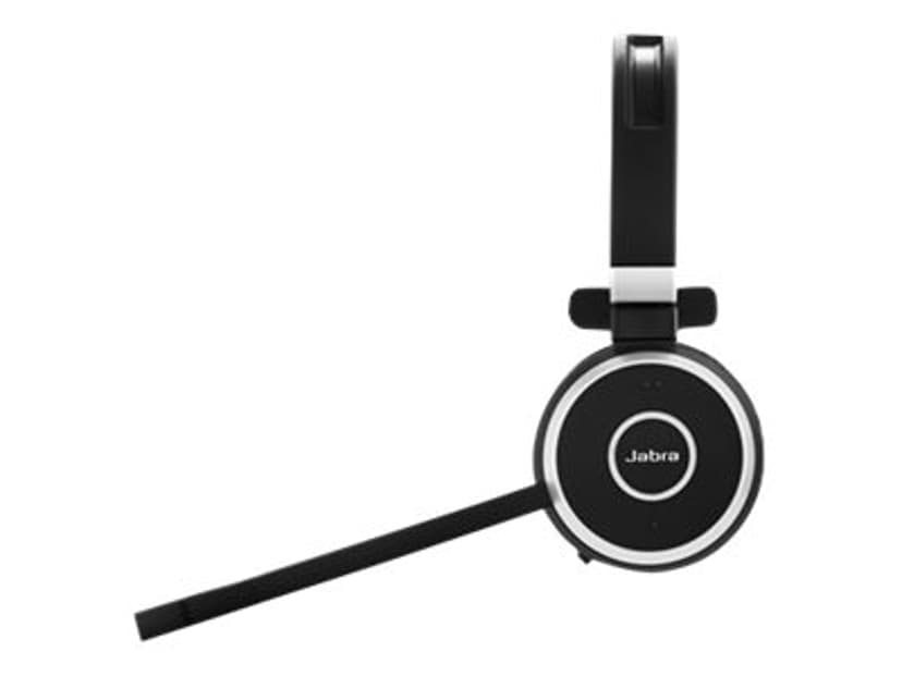 Jabra Evolve 65 SE MS Kuuloke + mikrofoni USB-A, USB-A Bluetooth-sovittimen kautta Optimoitu MS Teamsille Mono Musta