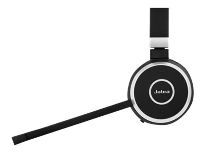 Jabra Evolve 65 SE MS Kuuloke + mikrofoni USB-A Bluetooth-sovittimen kautta Microsoft Teamsille Stereo Musta