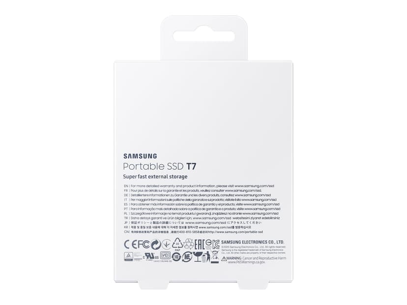 Samsung Portable SSD T7 1TB Rød