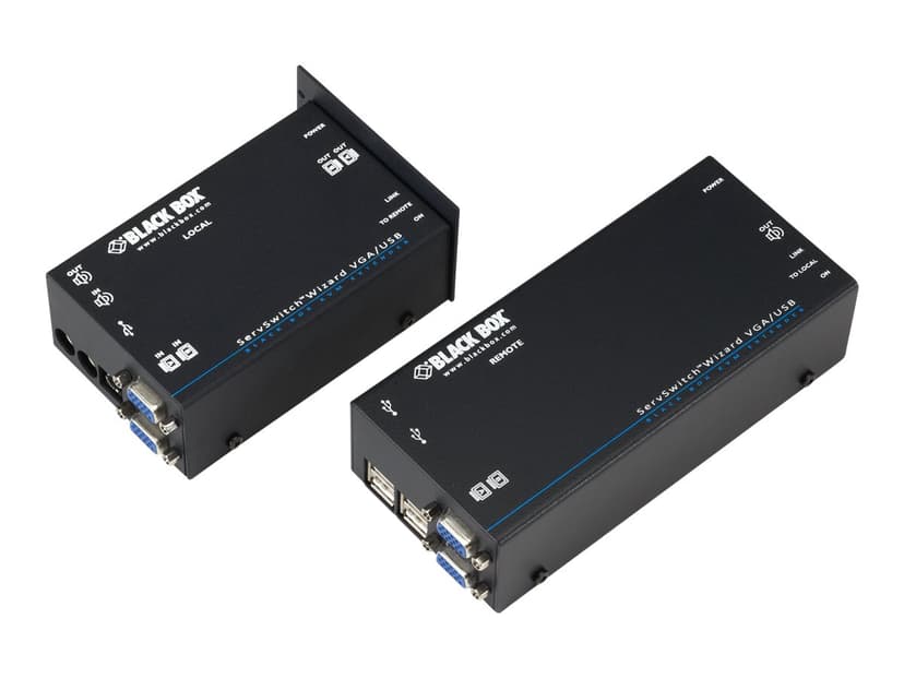 Black Box KVM Extender Over CATX - Dual VGA Audio USB 1.1