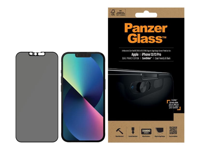 Panzerglass CamSlider Dual Privacy iPhone 13, iPhone 13 Pro
