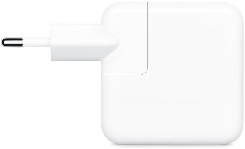 Apple 35 W:n USB-C-virtasovitin kahdella portilla Valkoinen