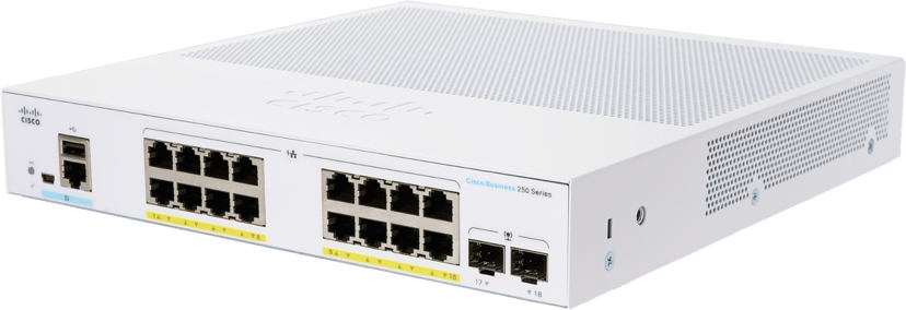 Cisco CBS250 16G 2SFP PoE 120W Smart Switch