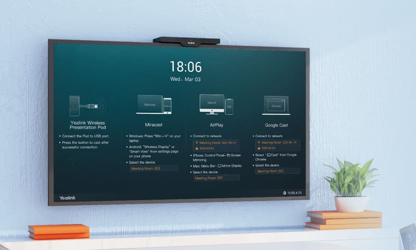 Yealink RoomCast trådløst presentasjonssystem
