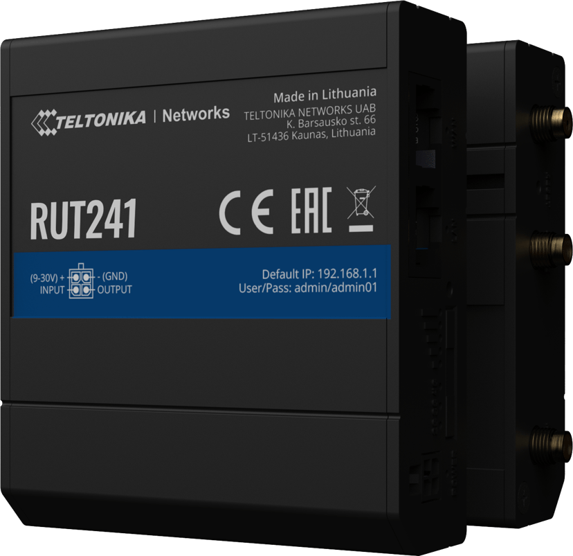 Teltonika RUT241 Industrial LTE Wireless Router - (Löytötuote luokka 2)